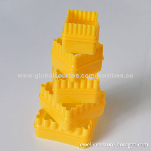 Plastic Fluted Cookie Cutters, Square, Food SafeNew